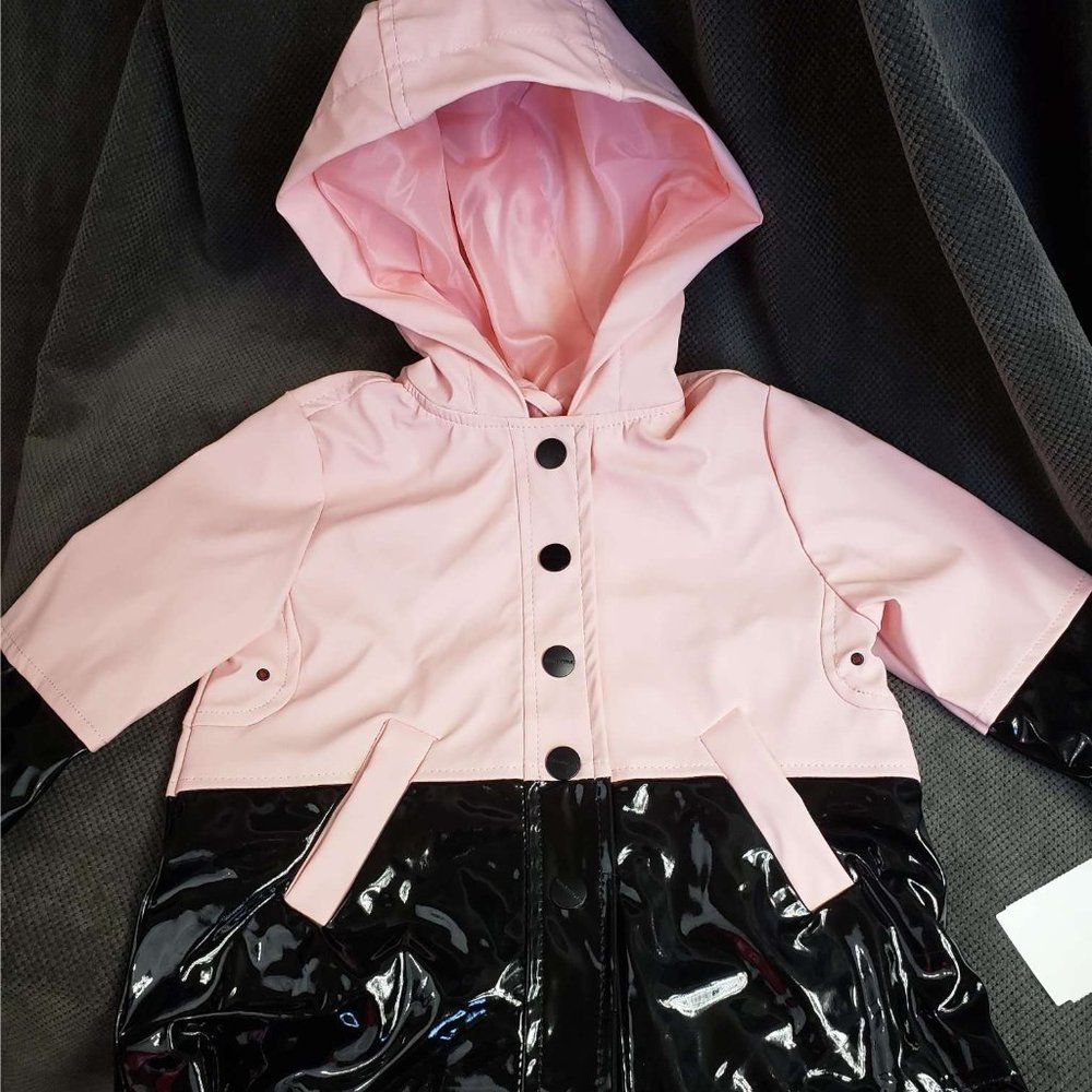 Urban Republic Pink & Black Raincoat 12M